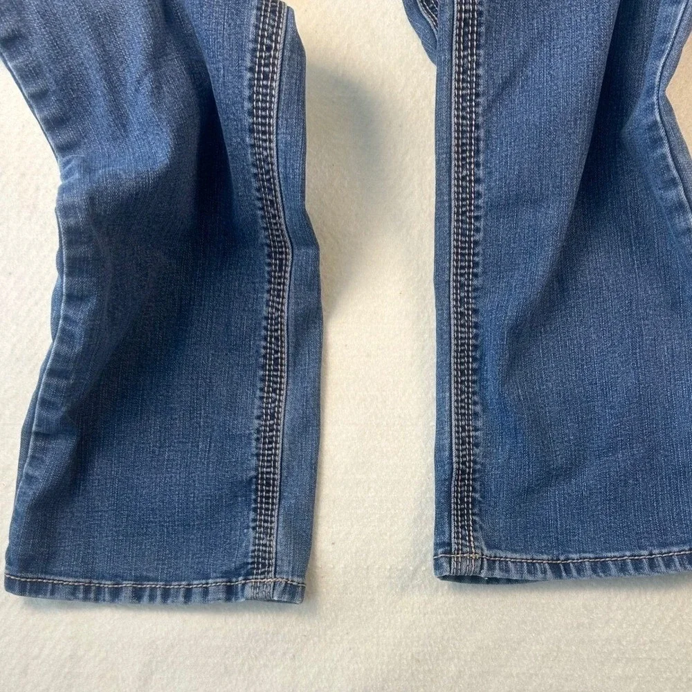 Seven7‎ Mens Straight Leg Jeans W34 L34 Medium Wash Blue Stretch Denim Pants